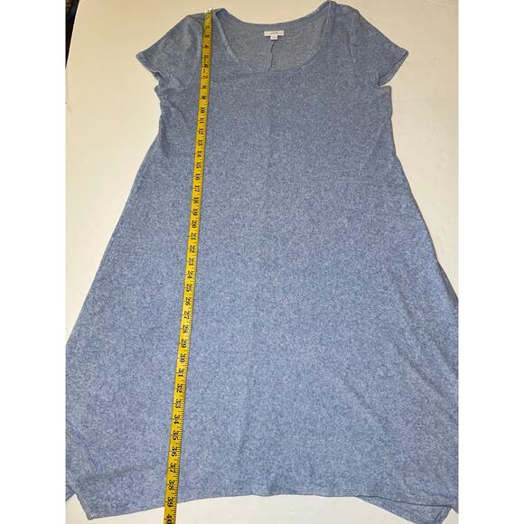 J Jill Dress Womens Medium Pure Jill Blue Swing Tee Shirt Pockets Mini Stretch - Picture 4 of 8